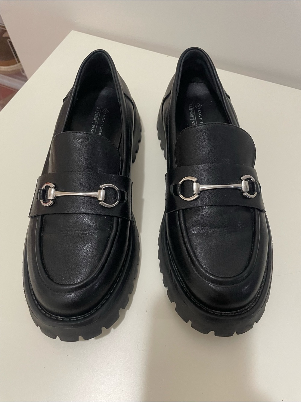 Call It Spring Clueless Black Loafers, Size 9